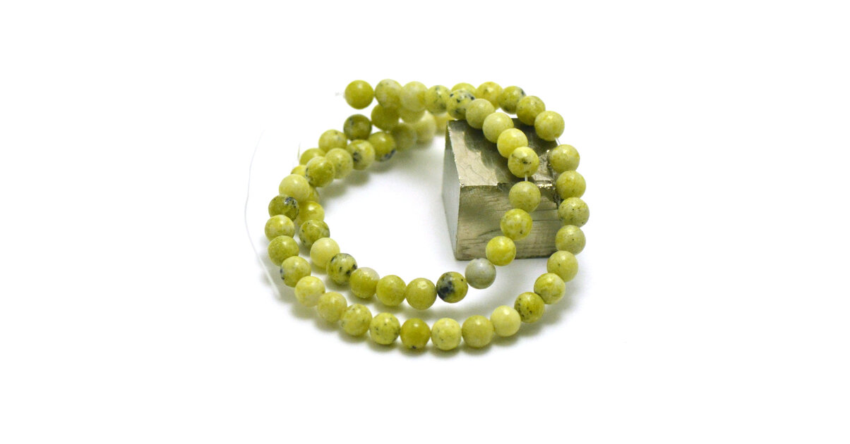 Fil De Perles En Chrysoprase - Boules De 6mm - Environ 39cm (63 Pièces) - Neuf